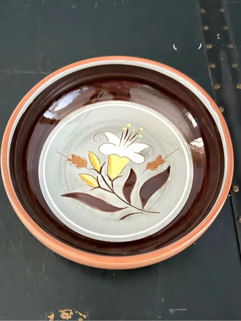 Vintage Stangl Pottery Jonquil Golden Harvest Multi Colored 8 Inch Serving Bowl